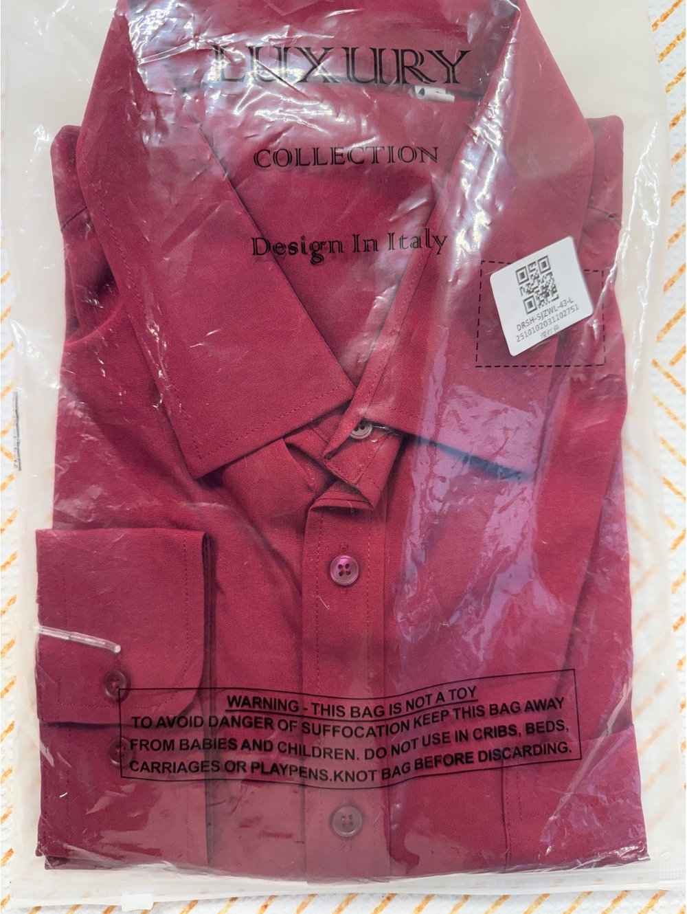 Luxury Collection dress shirt burgundy size L